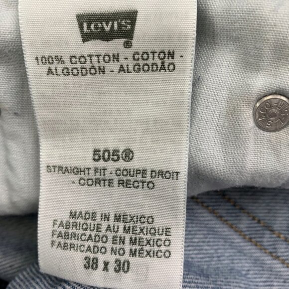Levi's 505 Straight Fit Medium Wash Jeans Men's Size 38/30 - Picture 7 of 8